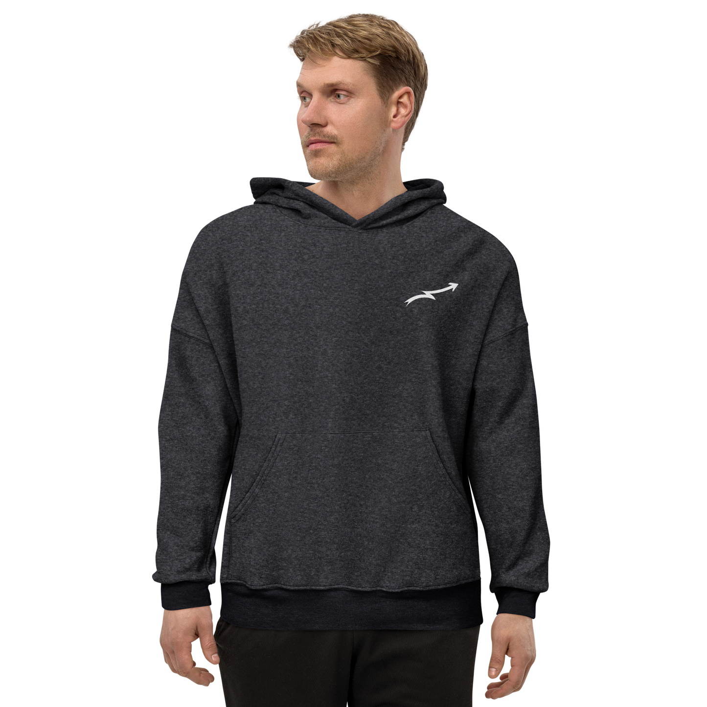 Unisex sueded fleece hoodie