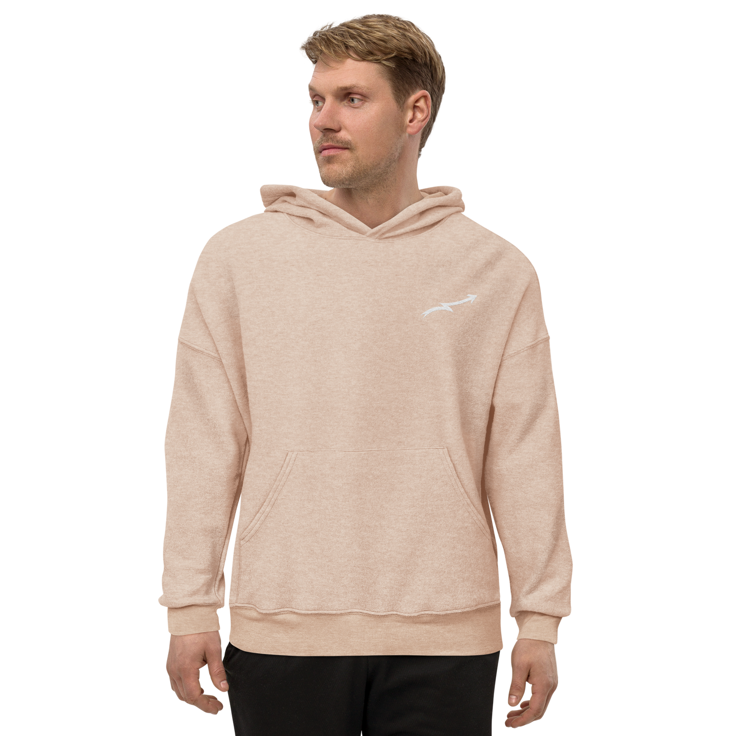 Unisex sueded fleece hoodie