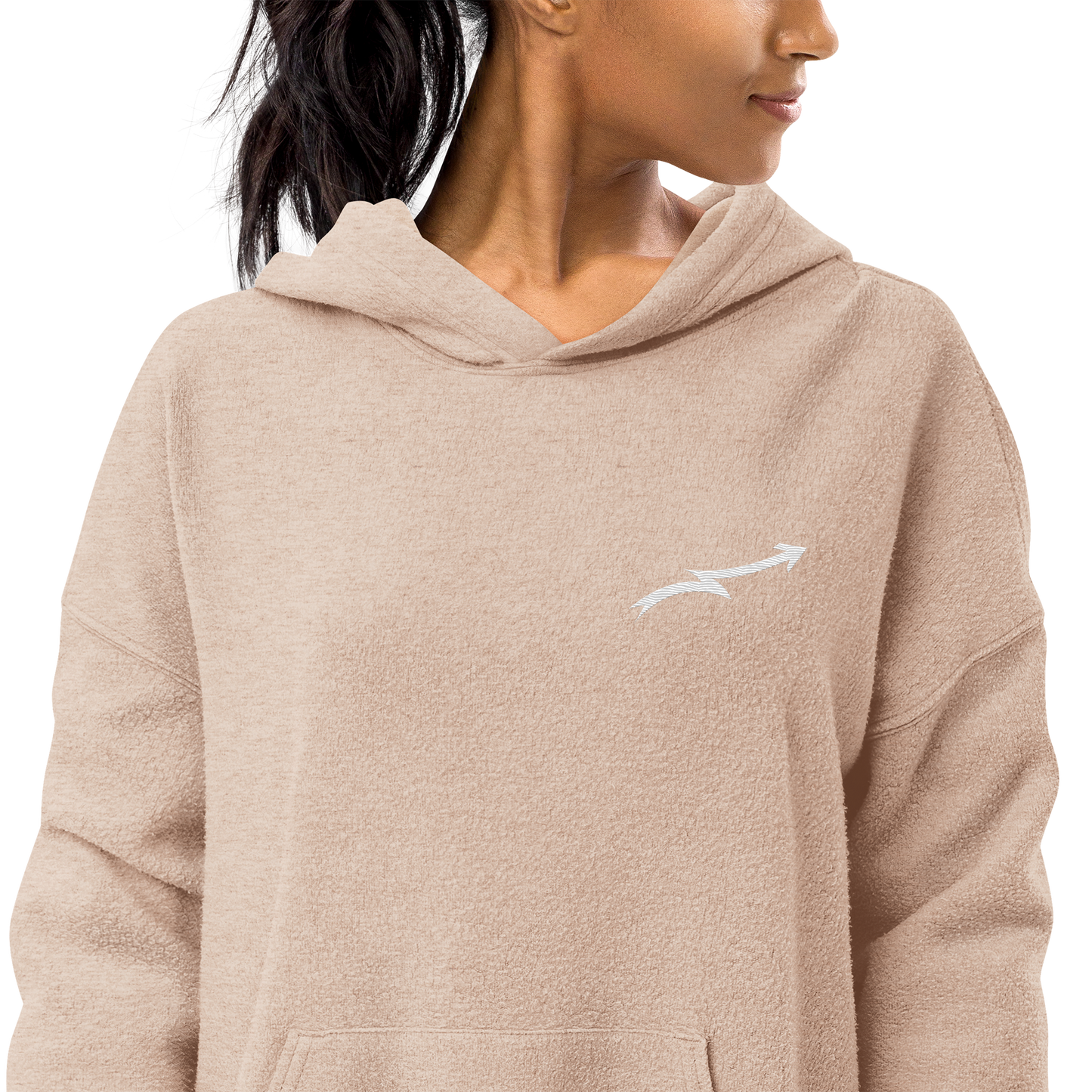 Unisex sueded fleece hoodie
